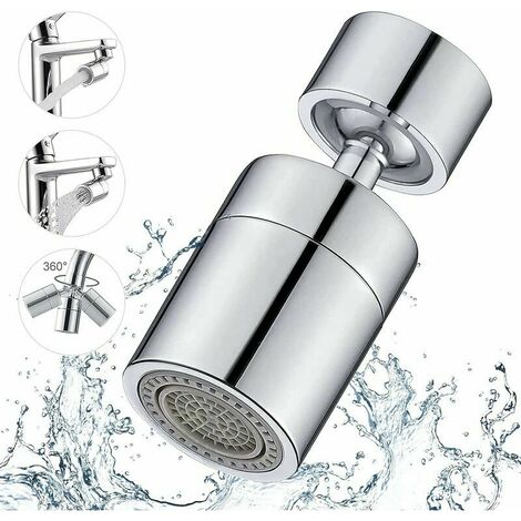 Aérateur de robinet pivotant à 360 ° en laiton 2 modes de filtre de robinet  de cuisine réglable barboteur avec adaptateur de buse - pour robinets avec  buse avec filetage extérieur M22