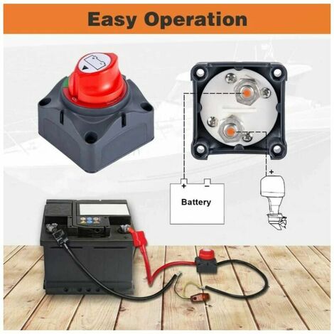 Coupe Circuit Batterie, Universel Isolateur De Batterie, Convient Pour  Voiture, Camping-car, Interrupteur Universel D'arrt D'urgence De Pompe De  Cale