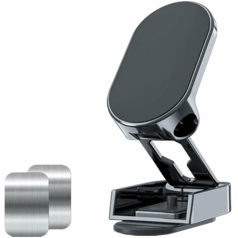 Support Telephone Voiture Magnetique, Rotation à 360° et Repliable Porte Téléphone  Voiture Portable Support Aimant