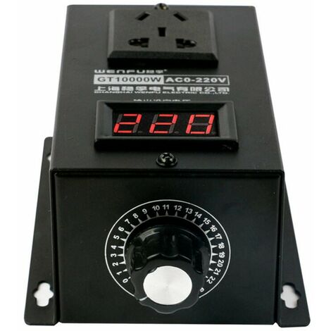 Régulateur de tension 10000W 10-220VAC SCR variateur de vitesse + compteur  numérique