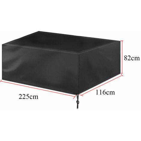 7ft table de billard housse anti-poussière meubles housse étanche noir  22511682cm