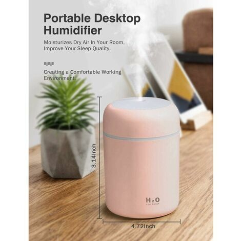 Humidificateur à ultrasons, avec lumière dégradée de couleur, USB, pour la  maison et le bureau