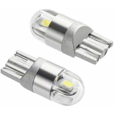 T10 W5W LED Ampoule,194 168 2825 Ampoules LED pour lampes de lecture de  voiture, feux de plaque d'immatriculation, plafonniers, feux latéraux,DC  12V (Blanc/ Pack of 10) 