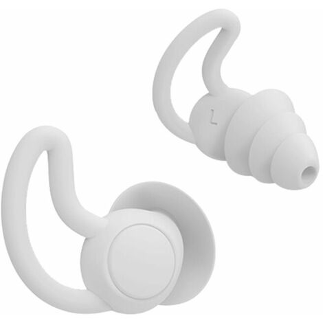 Lot de 6 paires de bouchons d'oreilles réutilisables en silicone, étanches  33 dB, réduction du