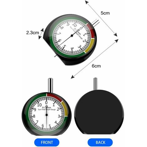 Jauge de profondeur de bande de roulement, jauge de profondeur de pneu,  application large de lecture claire pour le dispositif