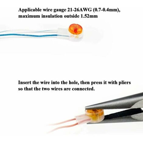 Lot de 10 connecteurs électrique raccord auto-dénudant 0.4mm à