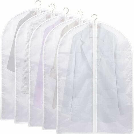 Housses de Vêtements, Anti Poussière Etanche Mite Humidité,Housses de  Protection Zip Transparente pour Chemise Costumes/