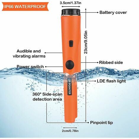 Acheter Détecteur de métaux Pinpointer portable, barre de détection de  métaux sous-marine entièrement étanche avec étui