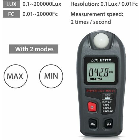 Luxmètre numérique de poche Extech LT40