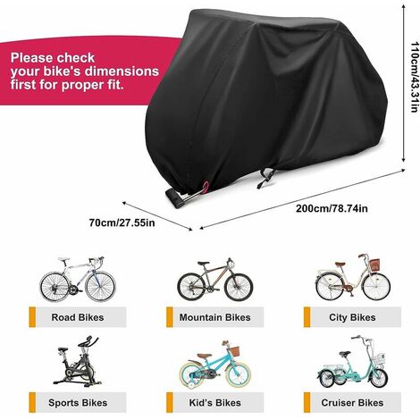 Housse Pour 2 Vélos Avec Poche Pour Mettre Le Panneau De