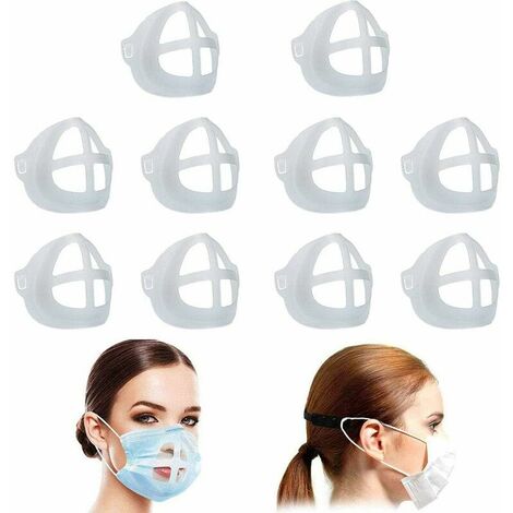 Support de Masque 3D, Support Intérieur Respiratoire sous Masque Silicone,  Support de Masque Respirant 3D en Silicone, coque Masque Facial Confort