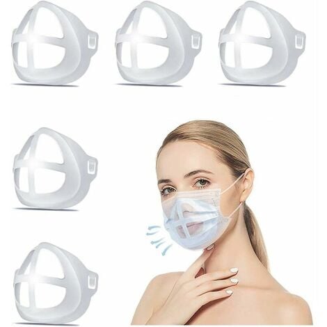 Lot de 5 supports 3D pour masque nasal, protection de la bouche et