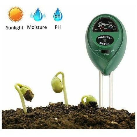 Testeur pH du sol, humidité et luminosité (3 en 1)