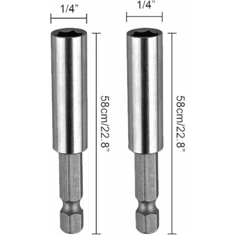 Ensemble de tournevis,Adaptateur de douille de perceuse 1-2  1-4 3-8   carré à 1-4 écrou de vis - 1 I 2 - 8mm Hex
