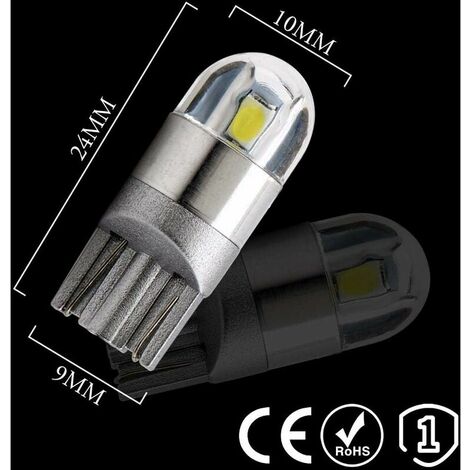 Ampoules LED Canbus W5W T10 3014 + 3030 18SMD 194 168, 2 pièces, éclairage  intérieur de