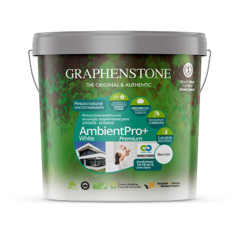 Pintura FOTOCATALÍTICA Ecológica INT/EXT Base Cal AMBIENT PRO+ Blanco 15L