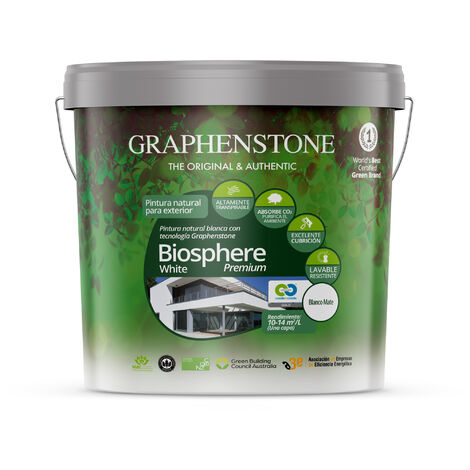 Pintura Ecológica EXTERIOR Base Cal BIOSPHERE Blanco 4L