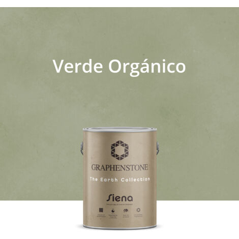 Pintura Ecológica INTERIOR Efecto LIMEWASH Base Cal SIENA Color VERDE ORGÁNICO 4L