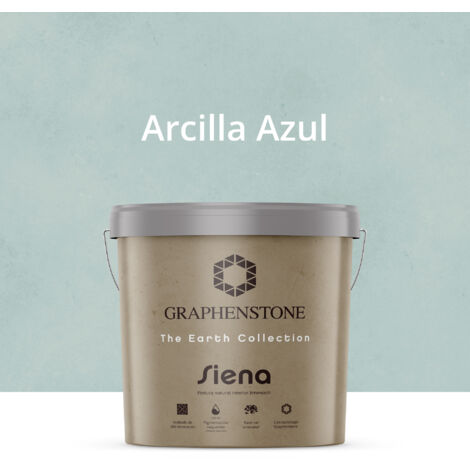 Pintura Ecológica INTERIOR Efecto LIMEWASH Base Cal SIENA Color ARCILLA AZUL 12L