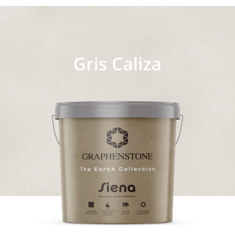 Pintura Ecológica INTERIOR Efecto LIMEWASH Base Cal SIENA Color GRIS CALIZA 12L