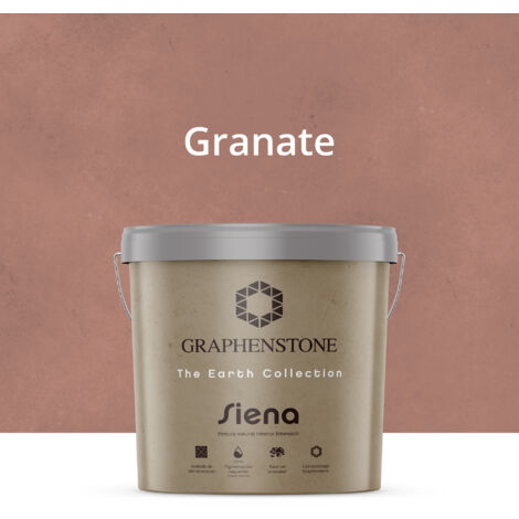 Pintura Ecológica INTERIOR Efecto LIMEWASH Base Cal SIENA Color GRANATE 12L