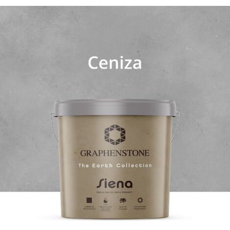 Pintura Ecológica INTERIOR Efecto LIMEWASH Base Cal SIENA Color CENIZA 12L