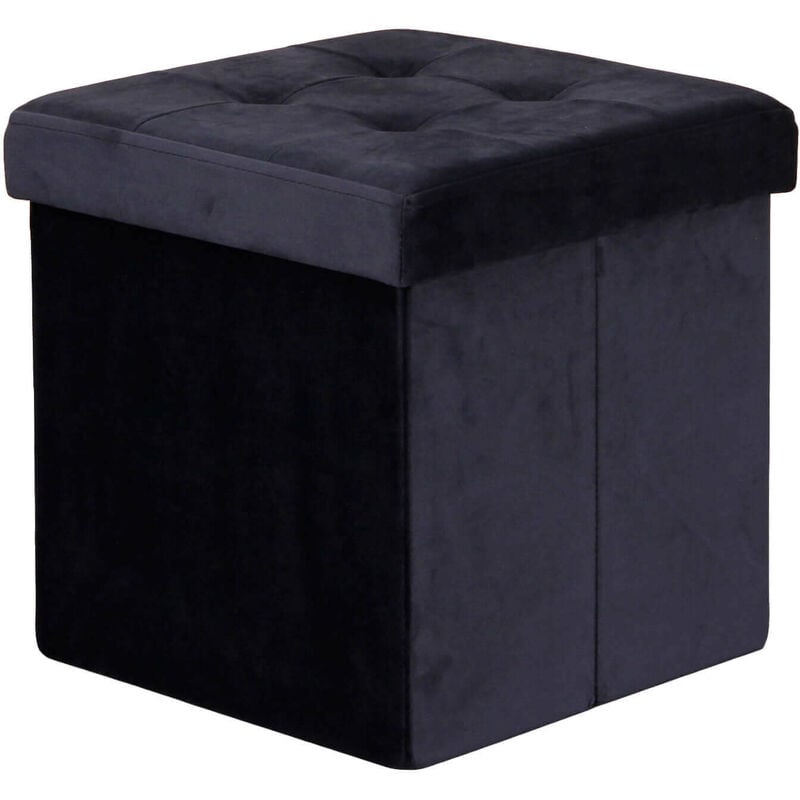pouf quadrato in velluto di design moderno, cm 38 x 38 x 38 h