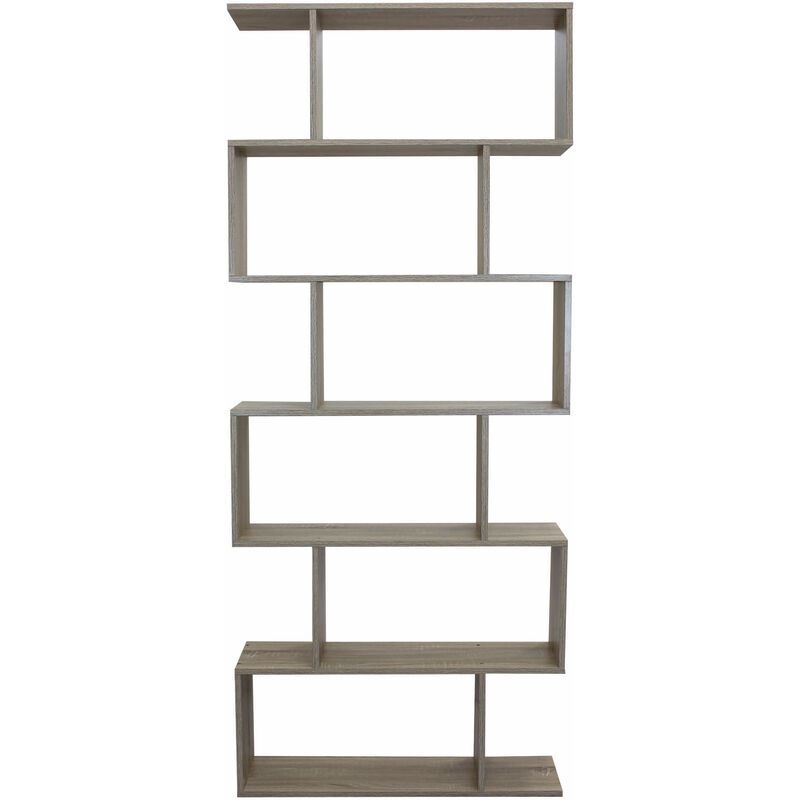 Libreria Design Moderna Scaffale Modulare 5 Ripiani 167x32x22cm Ufficio  Grigio