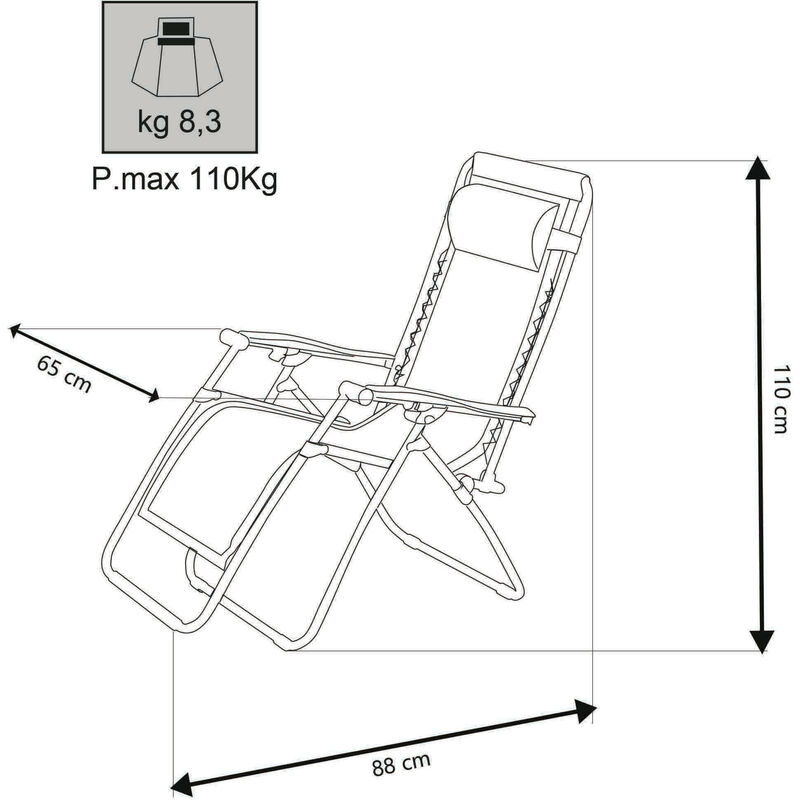 Sdraio Pieghevole In Alluminio E Textilene Per Campeggio Spiaggia Mare  Piscina Giardino