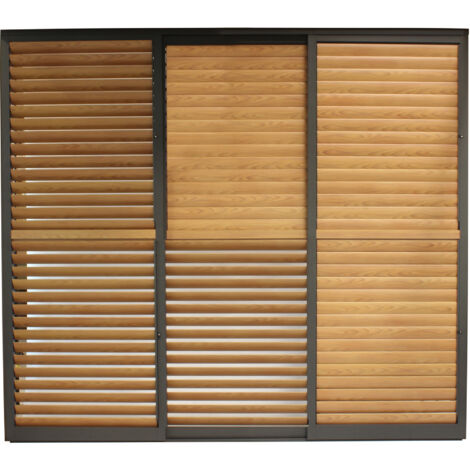 LAMM - laterale scorrevole con lamelle per pergola bioclimatica da 3 m (1/4)