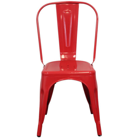 Sedia Impilabile Industrial Milani Home In Metallo Verniciato – 35x45x85 Cm, Colore Blu, Salvaspazio