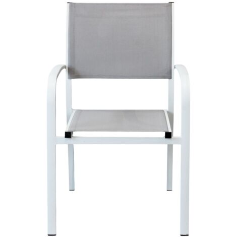 TORRES - poltrona con struttura in alluminio verniciato bianco, antracite, taupe o tortora (1/5)