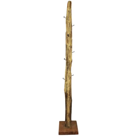 Brillibrum Appendiabiti di design in legno di teak con ganci, 4