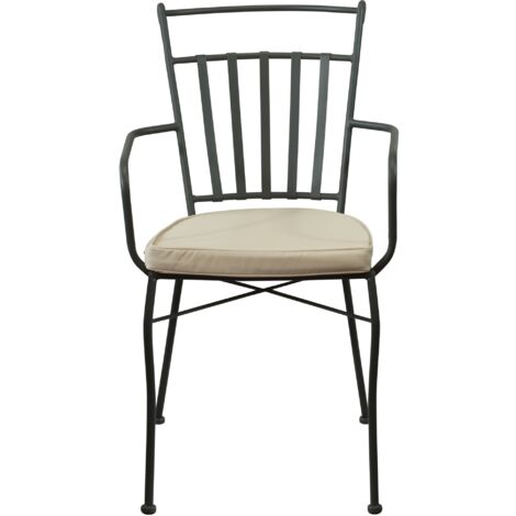 ODETTE - poltrona in metallo verniciato a polvere antracite