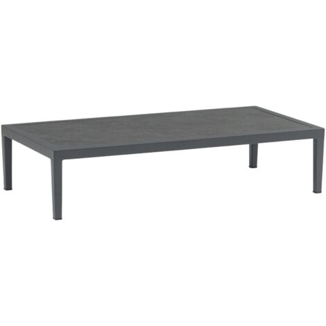 ESCONDIDO - salotto con struttura in alluminio antracite e corda in pvc, tavolino effetto pietra (1/5)