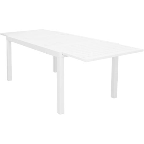 DEXTER - set tavolo in alluminio cm 160/240 x 90 x 75 h con 4 sedie Aulus