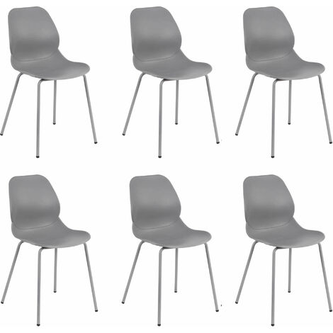 Set Di 6 Sedie Per Sala Da Pranzo In Plastica Polipropilene Alta Resistenza  Qualità Di Design