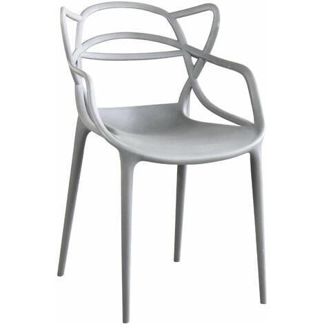 Sedia In Polipropilene Plastica Grigia Di Alta Qualità Di Design