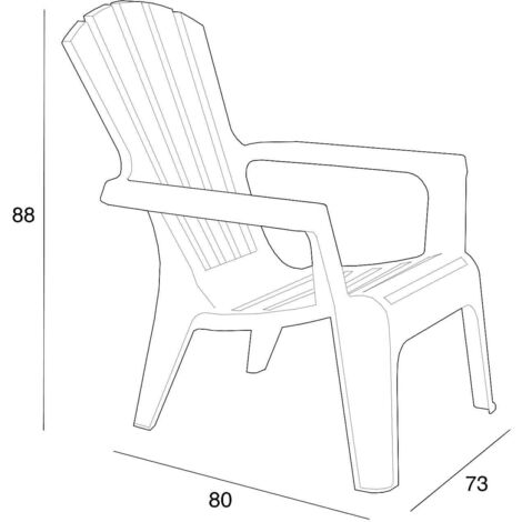 Poltrona da giardino relax in plastica design moderno colorata