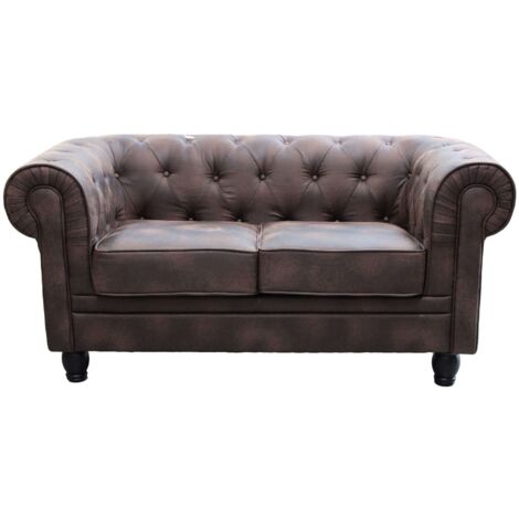 CHESTERFIELD - divano vintage in ecopelle