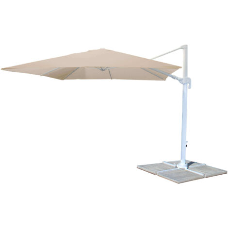 BACTRUS - ombrellone da giardino decentrato 3 x 3 m