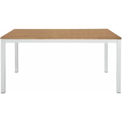 Tavolo Da Pranzo Moderno Di Design Apribile A Libro 90x90/180 Struttura  Bianca Piano Rovere Naturale