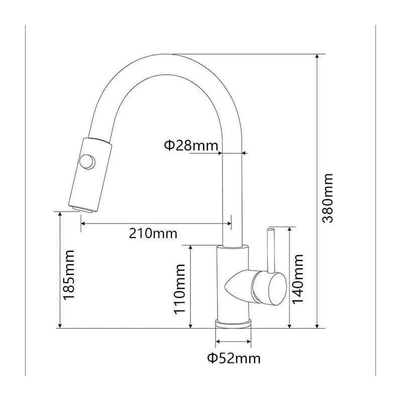 Decaura rubinetto Lavello Cucina, Miscelatore Cucina con Doccetta  Estraibile Rubinetti per Lavelli da Cucina, girevole a 360° Monocomando,  Acciaio Inox : : Fai da te