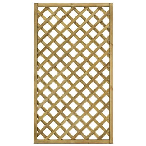 Grigliato in legno a Maglia Diagonale Gaia 90x180 Cm Color Naturale impregnato in autoclave