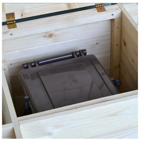 Cassapanca Legno Noce Scuro 45x45x60 Cm | Baule Contenitore Con Seduta - Foto 6