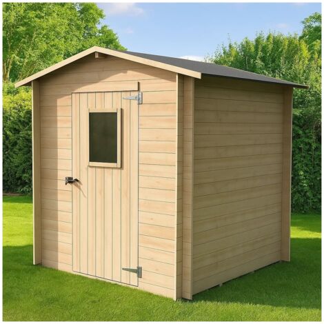 Casetta in legno 2x2 Wanda - Box Capanno per Attrezzi Con Porta E Finestra 198x198 cm (1/5)
