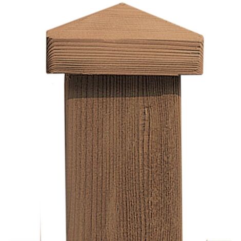 Copripalo in legno a diamante per palo 7x7 cm