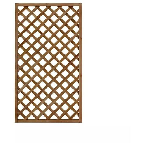 Grigliato in legno a Maglia Diagonale Gaia 90x180 Cm Colore Castagno impregnato in autoclave