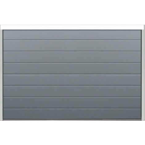 Spadone – Porte de garage sectionnelle motorisée 300 x 200 cm – Isolation 40 mm – Moteur ONE 600 avec 2 télécommandes – Woodgrain gris anthracite