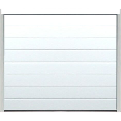 Spadone – Porte de garage sectionnelle motorisée 240x200 cm – Isolation 40 mm – Moteur ONE 600 avec 2 télécommandes – Woodgrain blanc